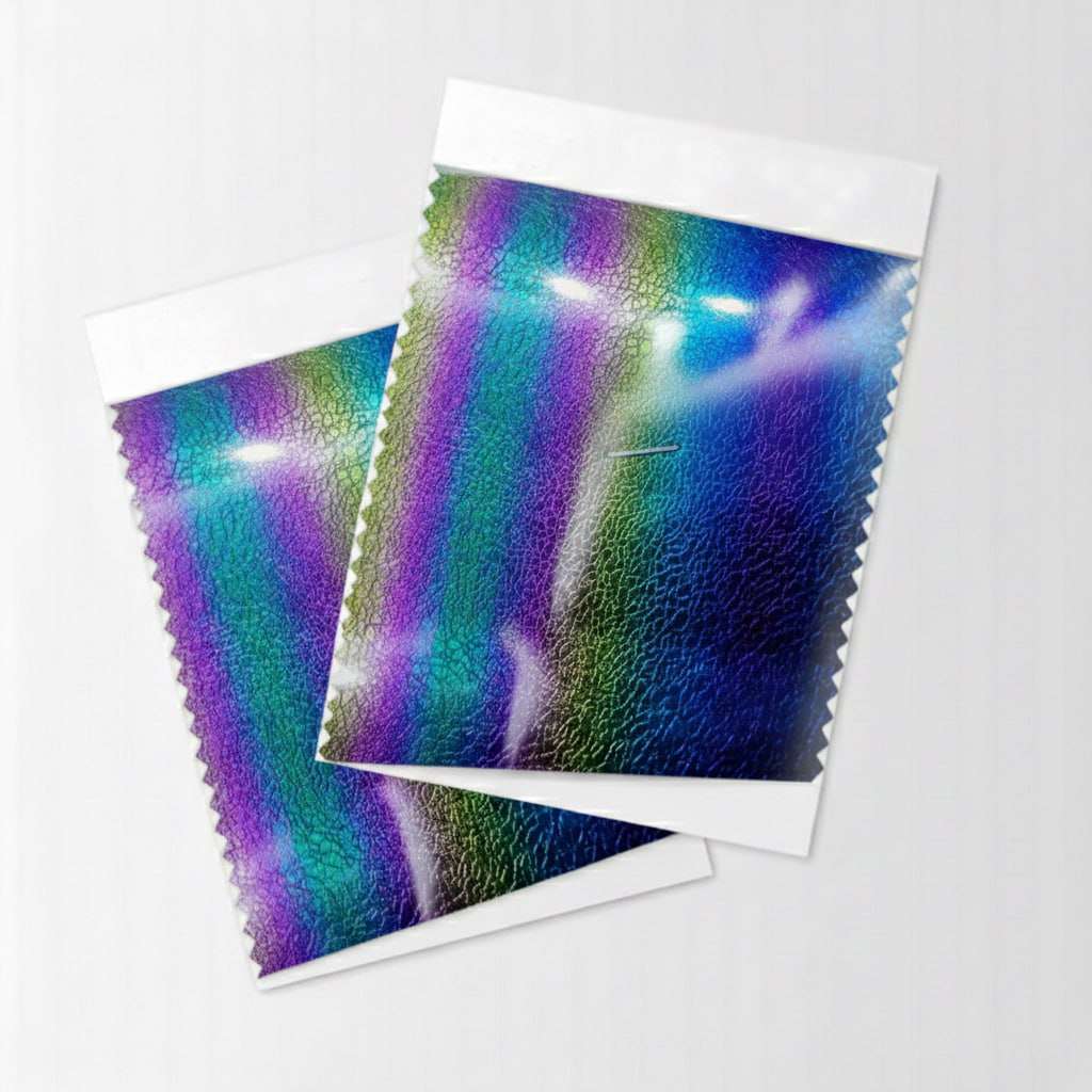 Leather Texture Rainbow Multi Color PU Vinyl