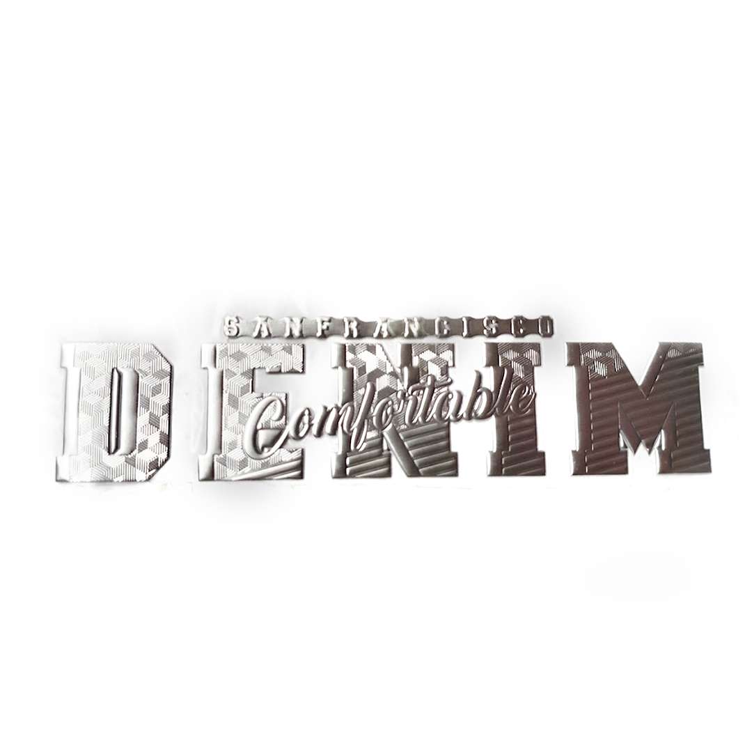 Denim Comfortable Silver Color TPU Chest Print