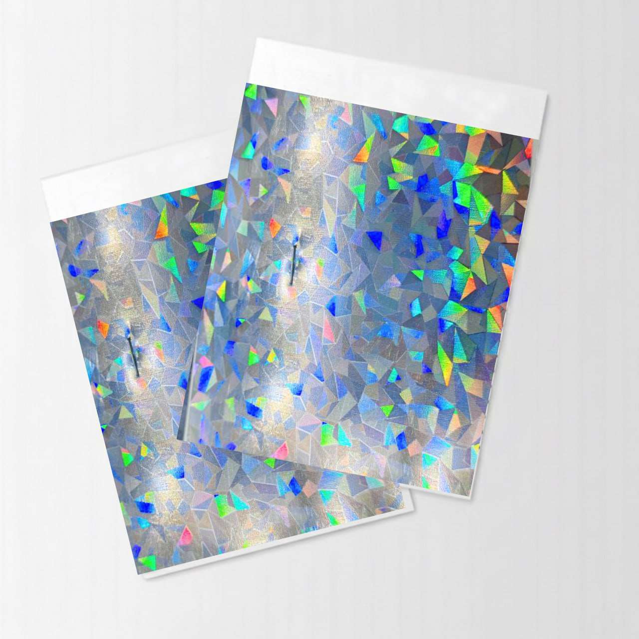 Silver Color Glass Design Metallic Vinyl