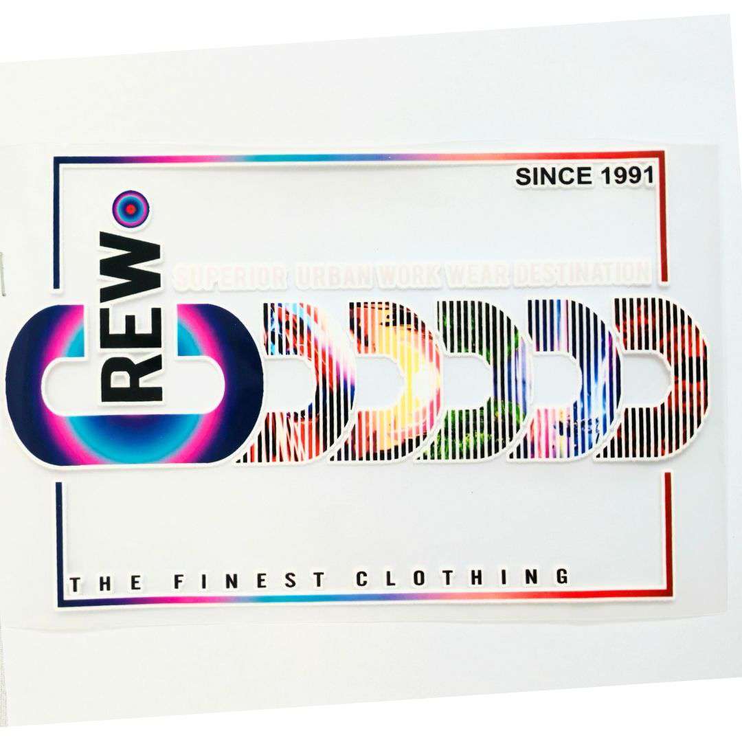 Crew The Finest Clothing Design  - DTF Emboss Sticker