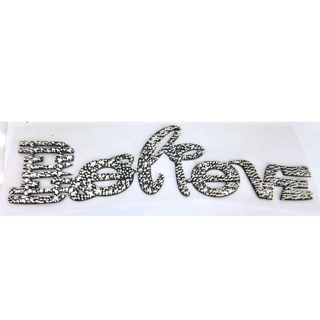 Believe Silicone Brush Chest Print