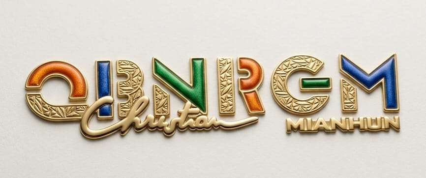 OBNRGM Mianhun Design Copper Color TPU Embroidery Chest Print