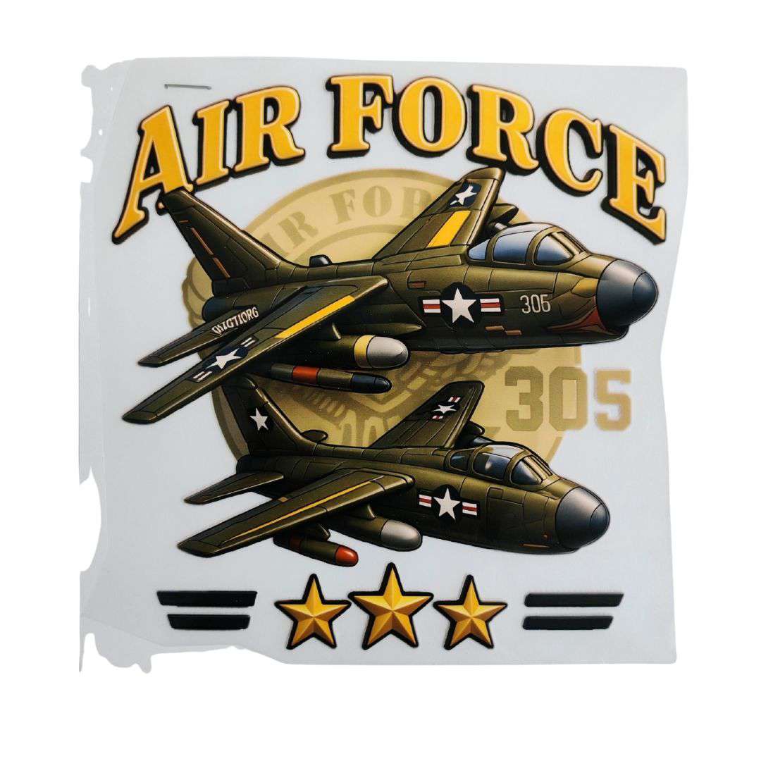 Air Force Design  - DTF Emboss Sticker