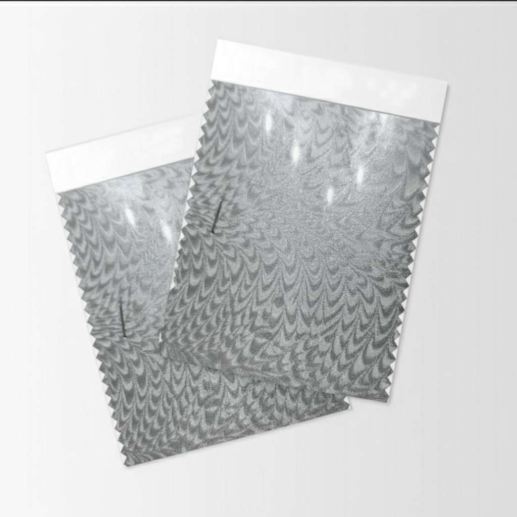 .05mm Water Wave Design Silver Color High-density Vinyl