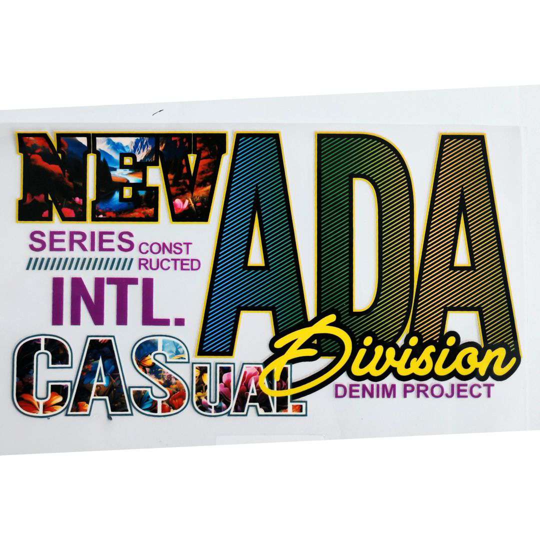 Nevada Casual Design DTF Emboss Sticker