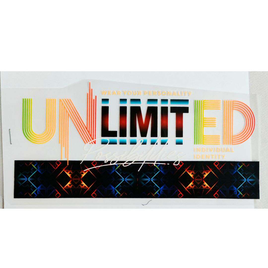Wear Your Personality Unlimited Design DTF Emboss Sticker