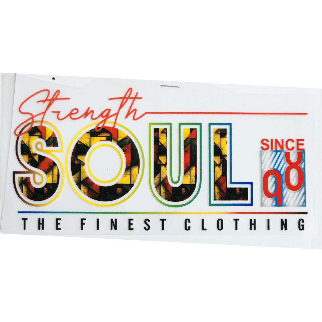 Strength Soul Since 98 Design DTF Emboss Sticker