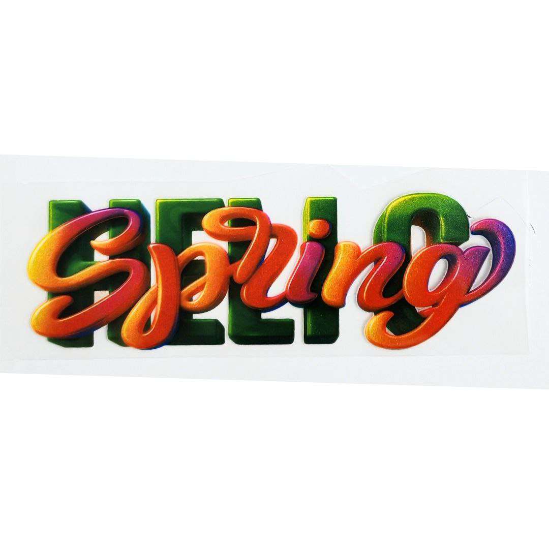 Helic Spring Design Kids DTF Emboss Stickers