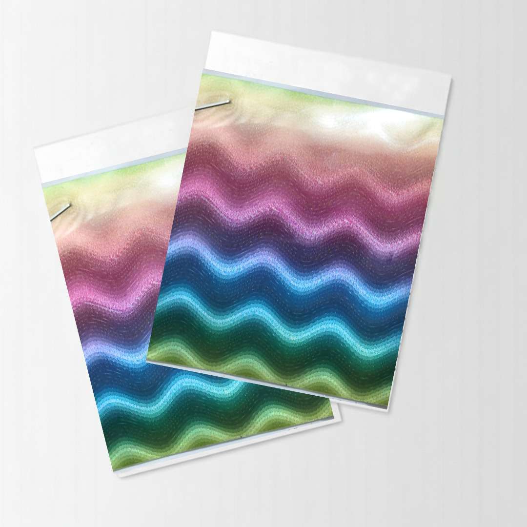 3D Wave Rainbow Multi Color PU Vinyl (01)